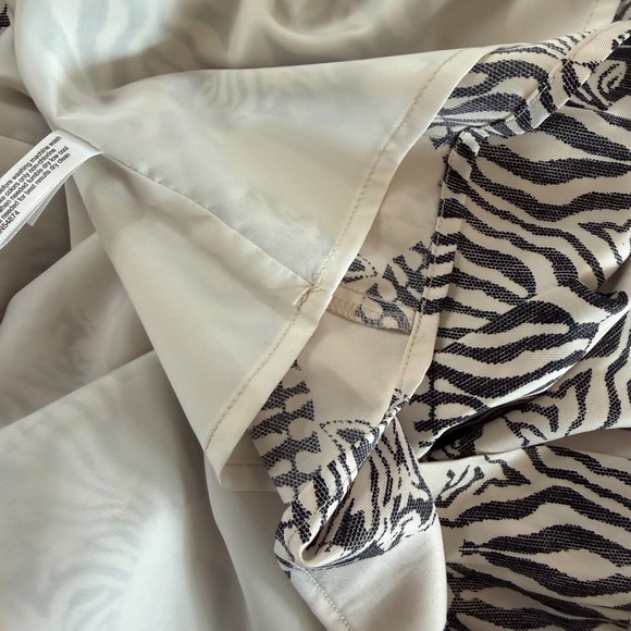 The Limited Zebra Print Belted Midi Dress Black Cream Animal Print Women Size L - Picture 11 of 11